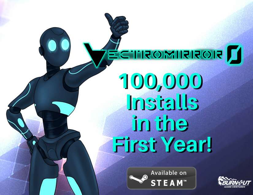 Vectromirror 0 Reaches 100,000 Downloads